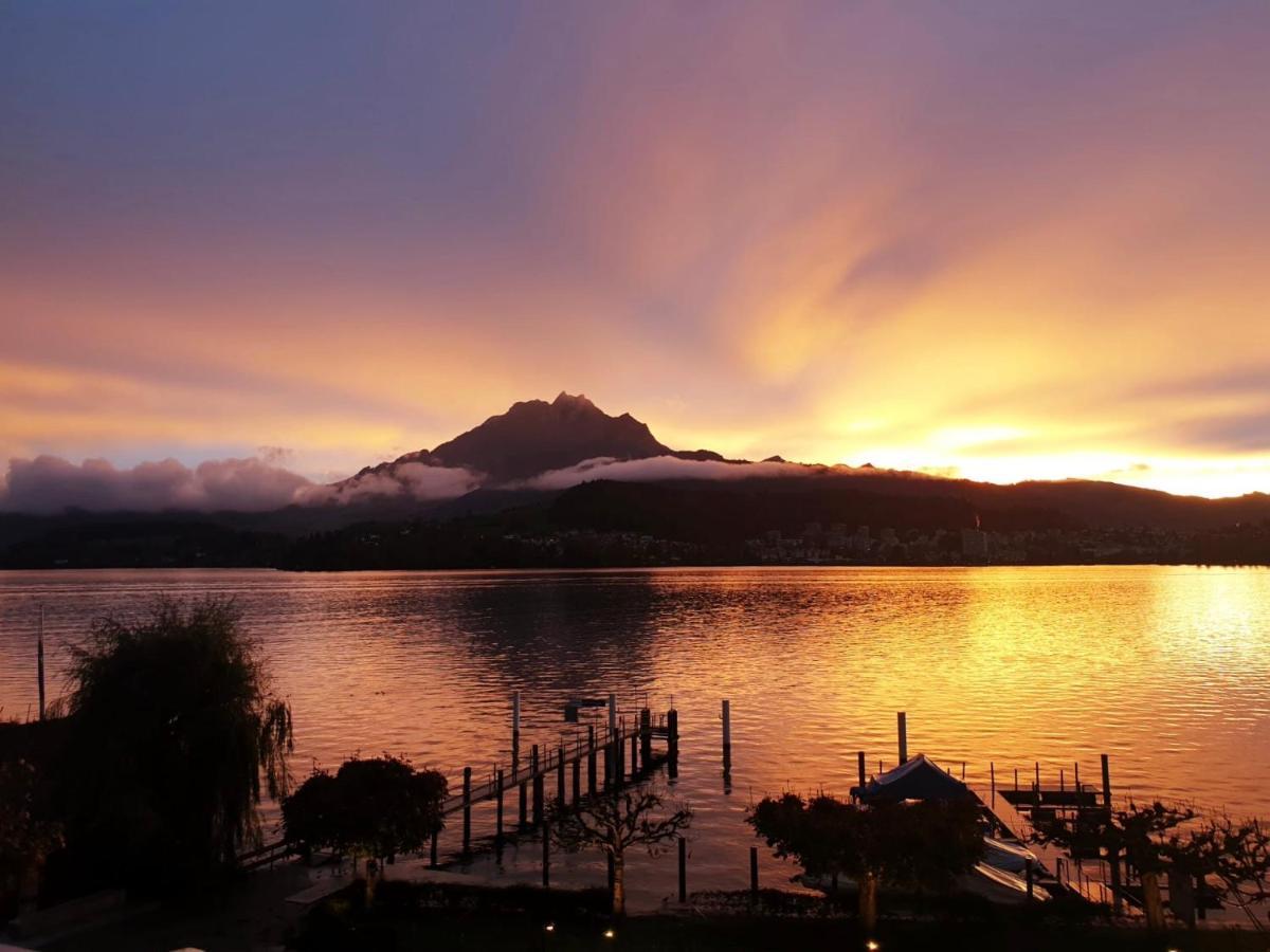 Hermitage Lake Lucerne - Beach Club & Lifestyle Hotel Exterior foto