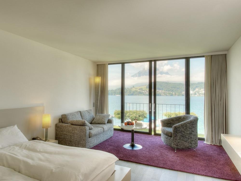 Hermitage Lake Lucerne - Beach Club & Lifestyle Hotel Exterior foto