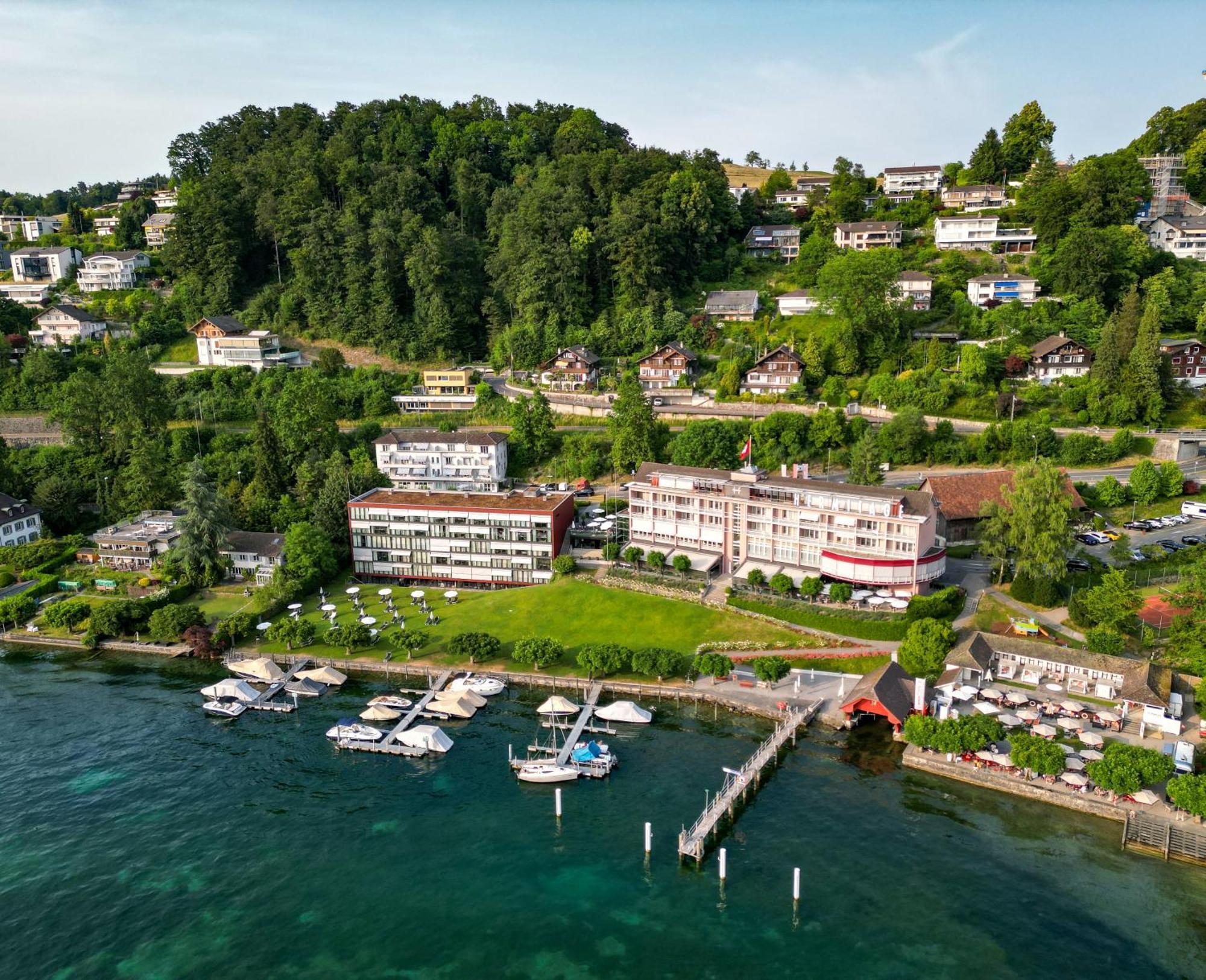 Hermitage Lake Lucerne - Beach Club & Lifestyle Hotel Exterior foto