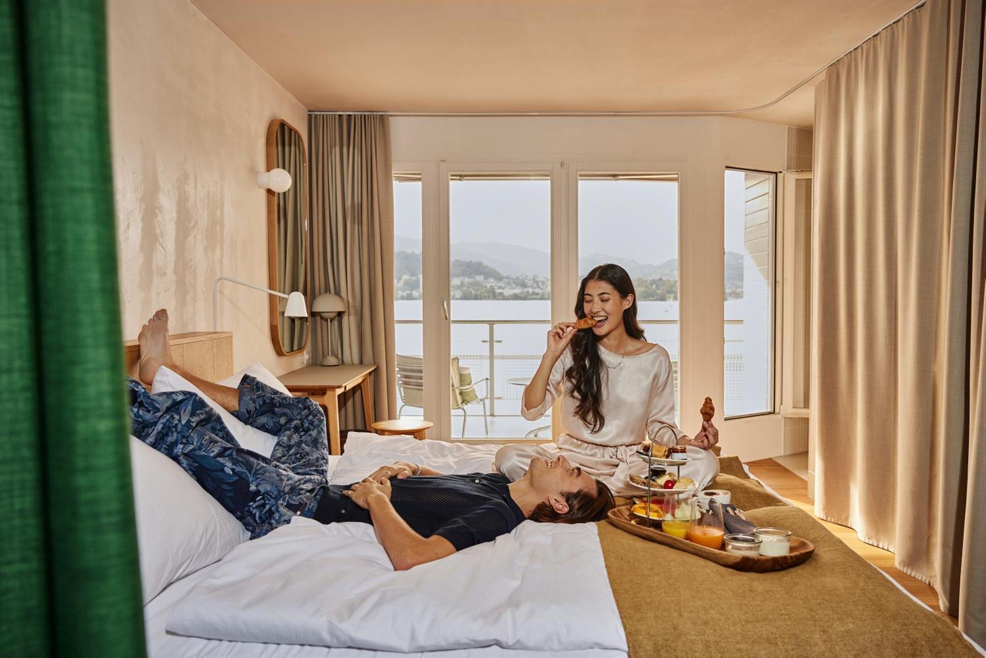 Hermitage Lake Lucerne - Beach Club & Lifestyle Hotel Exterior foto
