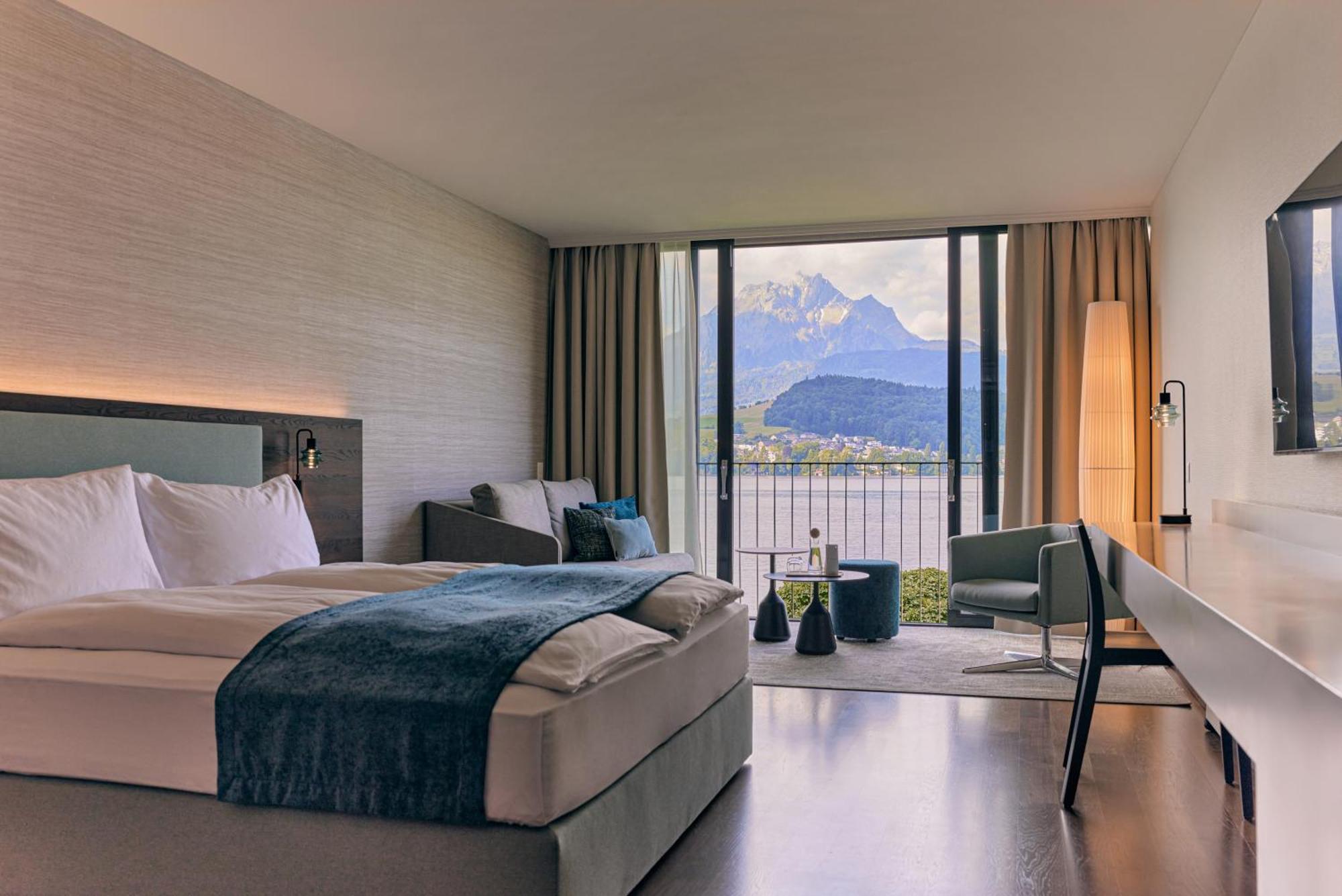 Hermitage Lake Lucerne - Beach Club & Lifestyle Hotel Exterior foto