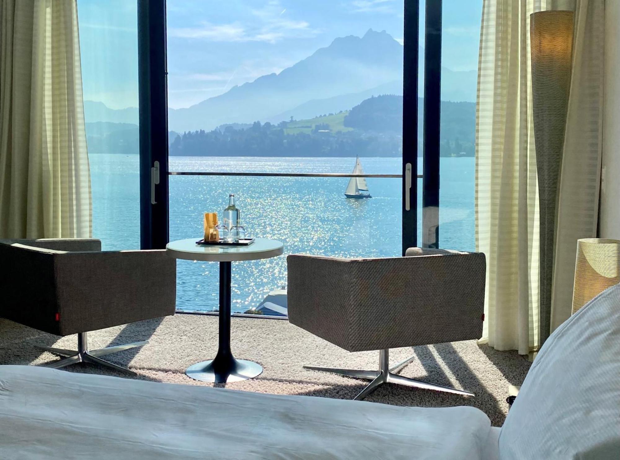 Hermitage Lake Lucerne - Beach Club & Lifestyle Hotel Exterior foto