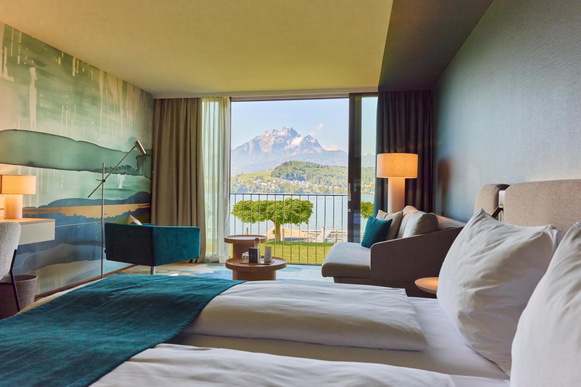Hermitage Lake Lucerne - Beach Club & Lifestyle Hotel Exterior foto